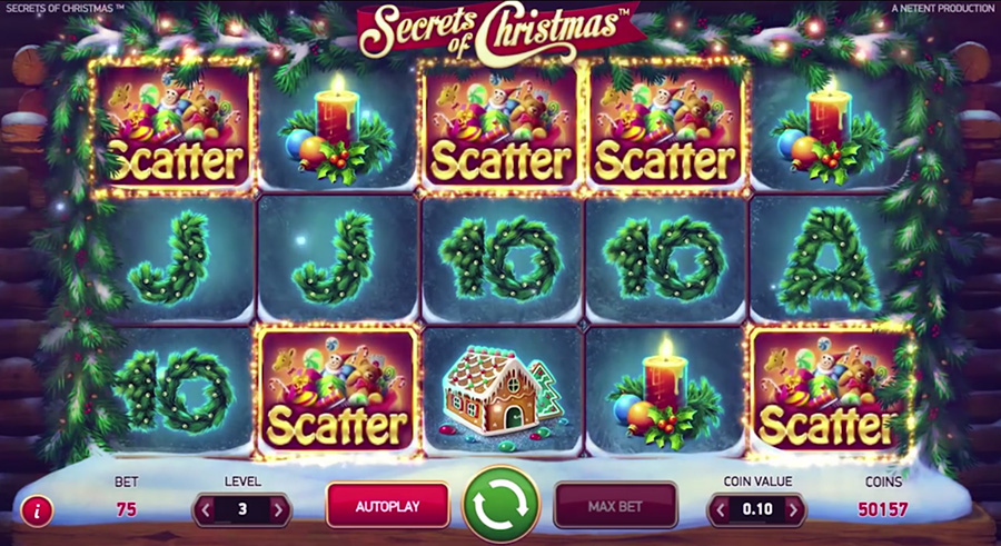 NetEnt - Secrets of Christmas, скриншот 2